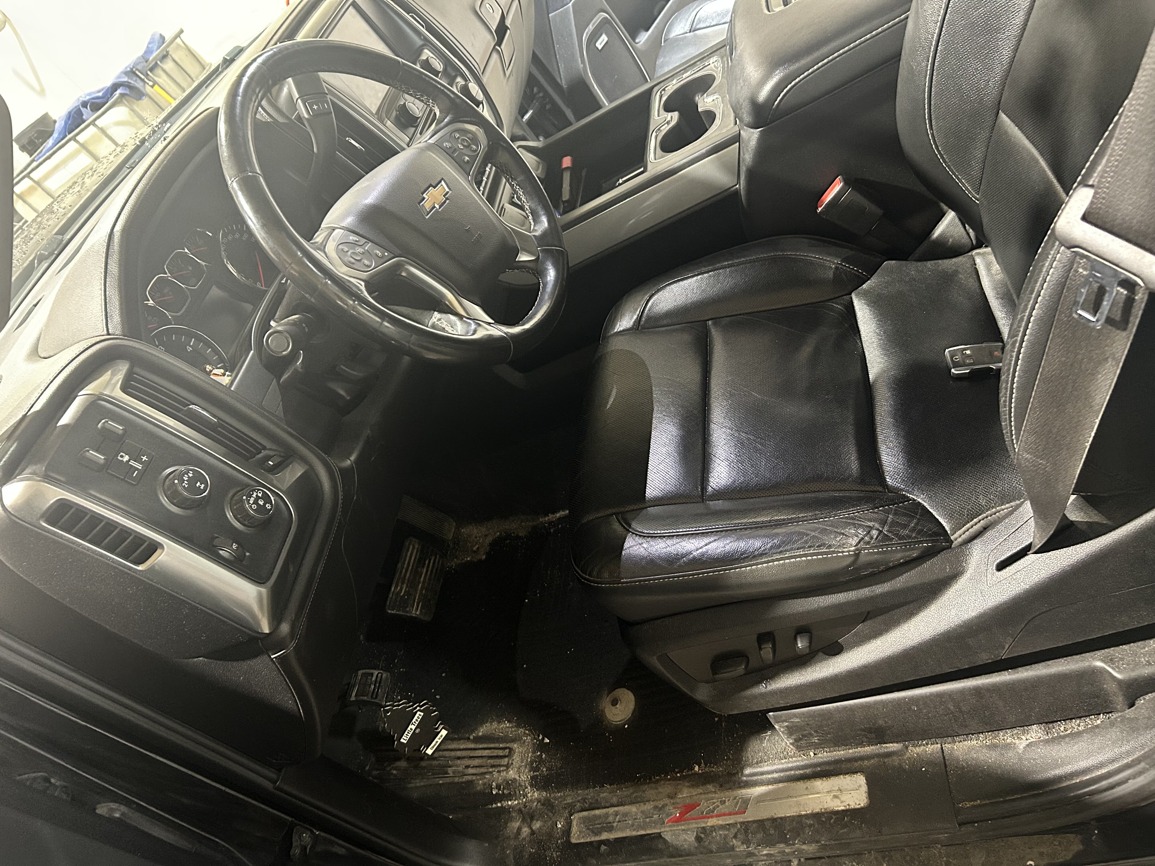 Driver footwell before