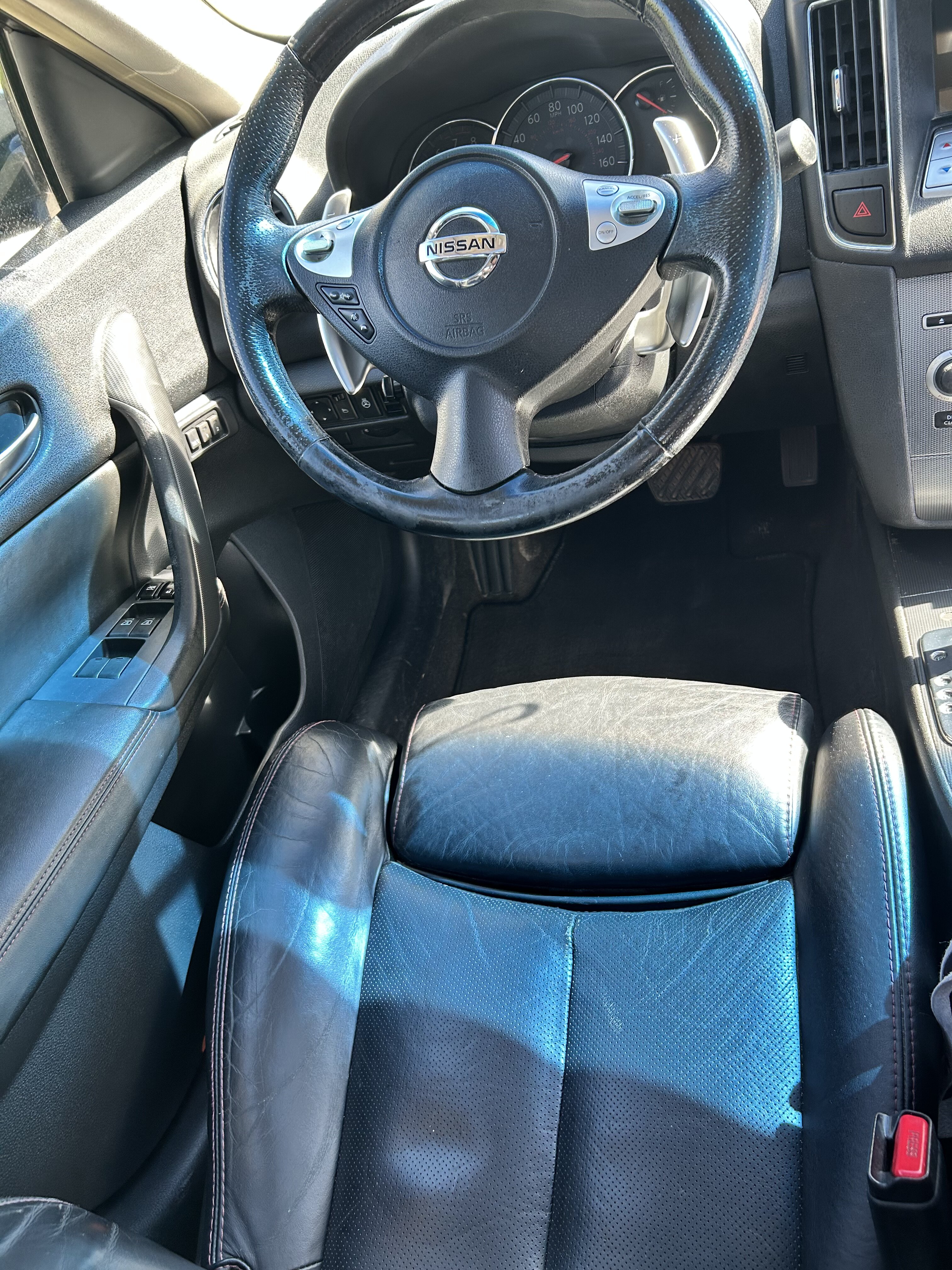 Front leather seats after